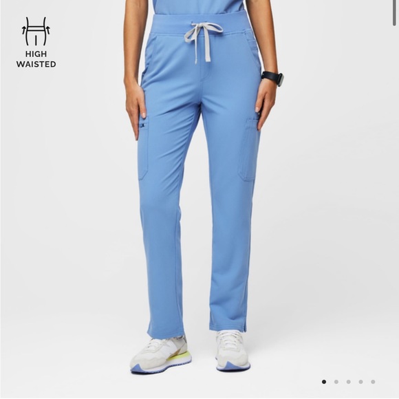 Figs Ceil Blue High Waisted Yola™ Skinny Scrub Pants - Picture 1 of 3